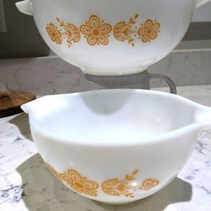 Pyrex Golden Butterfly Bowls